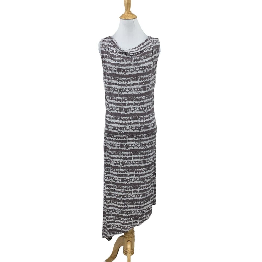 Fresh Produce Dress Womens S Gray Cowl Neck Asymmetrical Hem Jersey Sleeveless